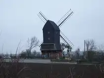 Breitenhagen, Paltrockwindm�hle, erbaut 1928, stillgelegt in den 70er Jahren (12.12.2024)