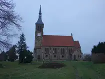 Gramsdorf, evangelische St. Petri Kirche, erbaut 1900 (12.12.2024)
