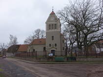 Piethen, evangelische Kirche, erbaut 1909 durch Friedrich Gothe (12.12.2024)