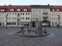 Eilenburg, Brunnen am Marktplatz (13.12.2024)