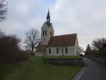Hohenprie�nitz, evangelische Kirche, erbaut um 1700, neuromanischer Chorturm erbaut 1867 (13.12.2024)