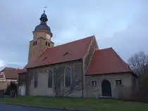 Dobersch�tz, evangelische Kirche, erbaut von 1926 bis 1928 nach Pl�nen von Rudolph Lerche  (15.12.2024)
