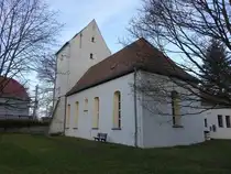 Gro�zschepa, evangelische Dorfkirche, erbaut um 1000 (15.12.2024)