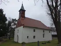 Kreischau, evangelische Kirche, erbaut im 14. Jahrhundert (16.12.2024)