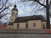 Lampertswalde, evangelische St. Martin Kirche, erbaut von 1875 bis 1876 (17.12.2024)