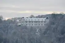 Schlo� Filseck winterlich angehaucht oberhalb von Uhingen von der gegen�ber liegenden Talseite aufgenommen 03.01.2017