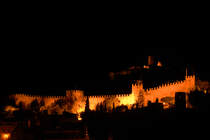 Das Castell de Capdepera in der gleichnamigen Stadt in nchtlicher Beleuchtung 21.09.2017