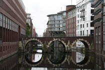 Die Ellerntorsbrcke ber die Bleichenfleet in Hamburg am 17.08.2024.