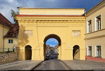Poarta Șchei in Brașov (RO), auf Deutsch Waisenhausgsser Tor genannt. Es entstand 1827 als sdwestlicher Teil der Stadtbefestigung.

🕓 14.9.2024 | 17:33 Uhr