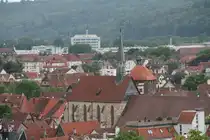 Die Esslinger Franziskanerkirche am 10.07.2024. Das Foto ist von der Esslinger Burg aus aufgenommen