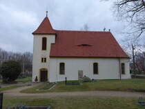 Zschaiten, evangelische Kirche, erbaut 1495 (17.12.2024)