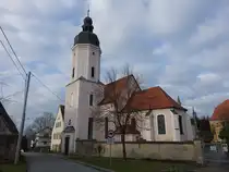 Wellerswalde, evangelische Kirche, erbaut um 1500 (17.12.2024)