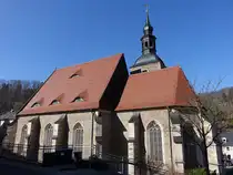 Glash�tte, sp�tgotische evangelische St. Wolfgang Kirche, erbaut von 1520 bis 1535 (28.03.2025)