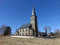 Hermsdorf, evangelische Kirche, neuromanisch erbaut von 1889 bis 1890 (28.03.2025)