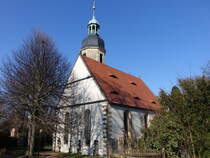 Kreischa, romanische evangelische Kirche, erbaut um 1150, Umbau 1516 (28.03.2025)