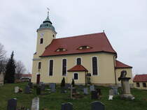Borna, evangelische Kirche, erbaut von 1752 bis 1753 (29.03.2025)