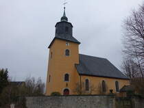 Breitenau, evangelische Kirche, schlichter klassizistischer Saalbau, erbaut 1817 (29.03.2025)