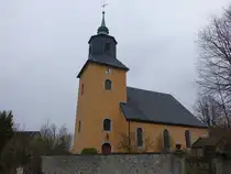 Breitenau, evangelische Kirche, schlichter klassizistischer Saalbau, erbaut 1817 (29.03.2025)