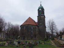 Lohmen, evangelische Kirche, erbaut von 1786 bis 1789 durch Johann Daniel Kayser (29.03.2025)