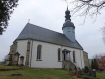 Reinhardtsdorf, evangelische Kirche, erbaut von 1675 bis 1689 (25.03.2025)