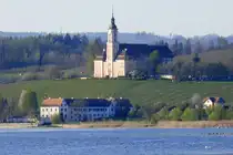 Birnau am Bodensee, Blick auf die Barocke Wallfahrtskirche, erbaut 1746-49, April 2025