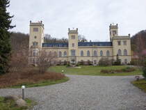Hosterwitz, Keppschloss, erbaut von 1861 bis 1863 im Tudorstil (30.03.2025)