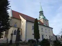 Leubnitz-Neuostra, evangelische Kirche, erbaut ab 1288 (30.03.2025)