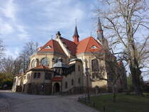 Altplauen, evangelische Auferstehungskirche, erbaut im 15. Jahrhundert, Umbau von 1900 bis 1902 (30.03.2025)