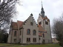 Wei�ig, evangelische Kreuzkirche, erbaut ab 1901 durch Woldemar Kandler (30.03.2025)