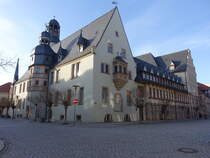 Aschersleben, historisches Rathaus am Markt, erbaut im 16. Jahrhundert (12.04.2025)