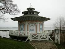 Das Cafe im Wschesplhuschen in Neustrelitz am Zierker See war im Februar 2024 Jahreszeitbedingt geschlossen. 