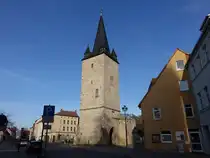 Aschersleben, Johannisturm an der Johannispromenade, erbaut 1380 (12.04.2025)