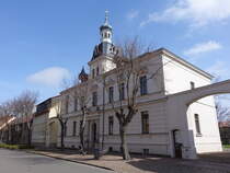 Brehna, neues Rathaus in der Bitterfelder Strae, erbaut 1898 (12.04.2025)