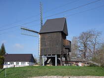 Brehna, Schmidt Windmhle, erbaut 1754 durch Gottfried Wittig (12.04.2025)