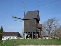 Brehna, Schmidt Windm�hle, erbaut 1754 durch Gottfried Wittig (12.04.2025)