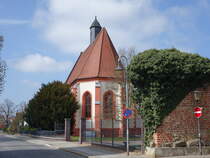 Delitzsch, Hospitalkirche St. Georg in der Hallesche Strae, erbaut von 1516 bis 1518 (12.04.2025)