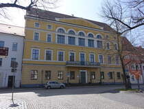 Delitzsch, Rathaus am Markt, erbaut von 1474 bis 1497, umgebaut 1849 (12.04.2025)