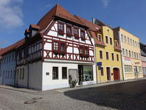 Delitzsch, Fachwerkhaus in der Breite Strae, erbaut 1543 (12.04.2025)