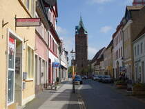 Delitzsch, Breiter Turm in der Breite Strae, erbaut 1395 (12.04.2025)