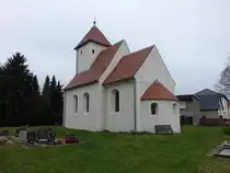 Grebehna, evangelische Dorfkirche, erbaut im 12. Jahrhundert (12.04.2025)