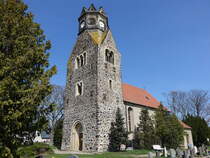 Petersroda, gotische evangelische Kirche, erbaut 1576, Turmaufsatz erbaut 1872 (12.04.2025)