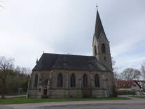 Belleben, evangelische Kirche, neugotisch erbaut von 1887 bis 1889 (13.04.2025)