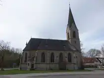 Belleben, evangelische Kirche, neugotisch erbaut von 1887 bis 1889 (13.04.2025)