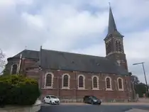 Allouagne, Pfarrkirche Saint Leger, erbaut von 1891 bis 1893 (25.04.2025)