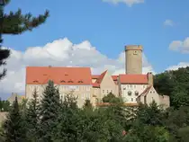 Die im 13. Jahrhundert erbaute Burg Gnandstein am gleichnamigen Ort. Besucht am 21.08.2024.