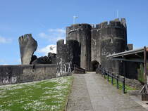 Caerphilly Castle, Kernburg aus dem 13. Jahrhundert (27.04.2025)