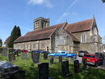 Caerphilly, Pfarrkirche St. Martin, erbaut von 1877 bis 1879 durch C. Buckridge (27.04.2025)
