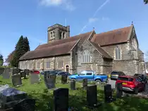 Caerphilly, Pfarrkirche St. Martin, erbaut von 1877 bis 1879 durch C. Buckridge (27.04.2025)