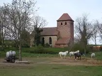 Sieglitz, evangelische Kirche, erbaut 1707, Kirchturm erbaut 1844 (13.04.2025)