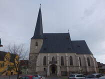 Sandersleben, evangelische St. Marien Kirche, erbaut 1287 (13.04.2025)